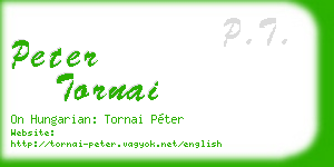 peter tornai business card